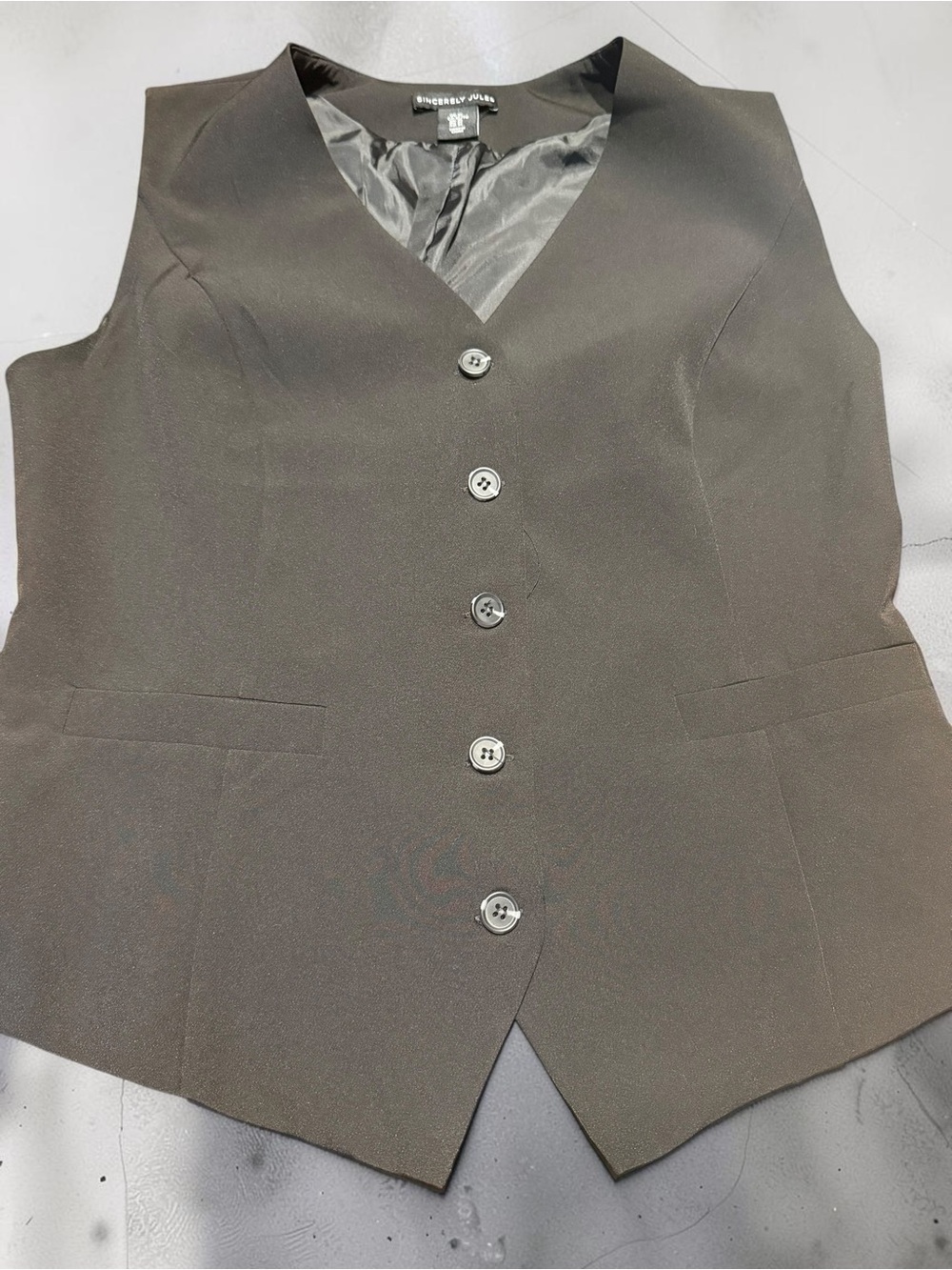 Sincerly Jules Black Women's Tailored Vest
